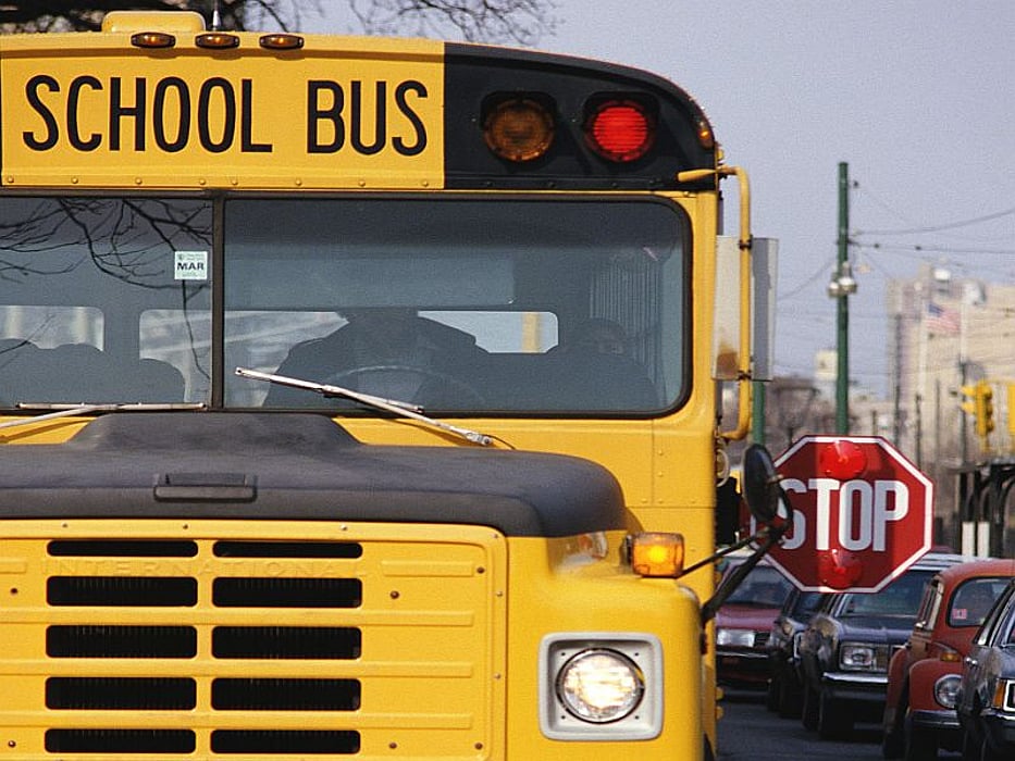 school bus stopped