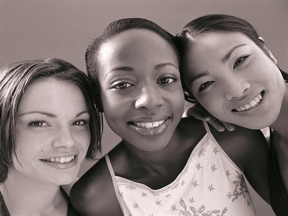 teen girls smiling