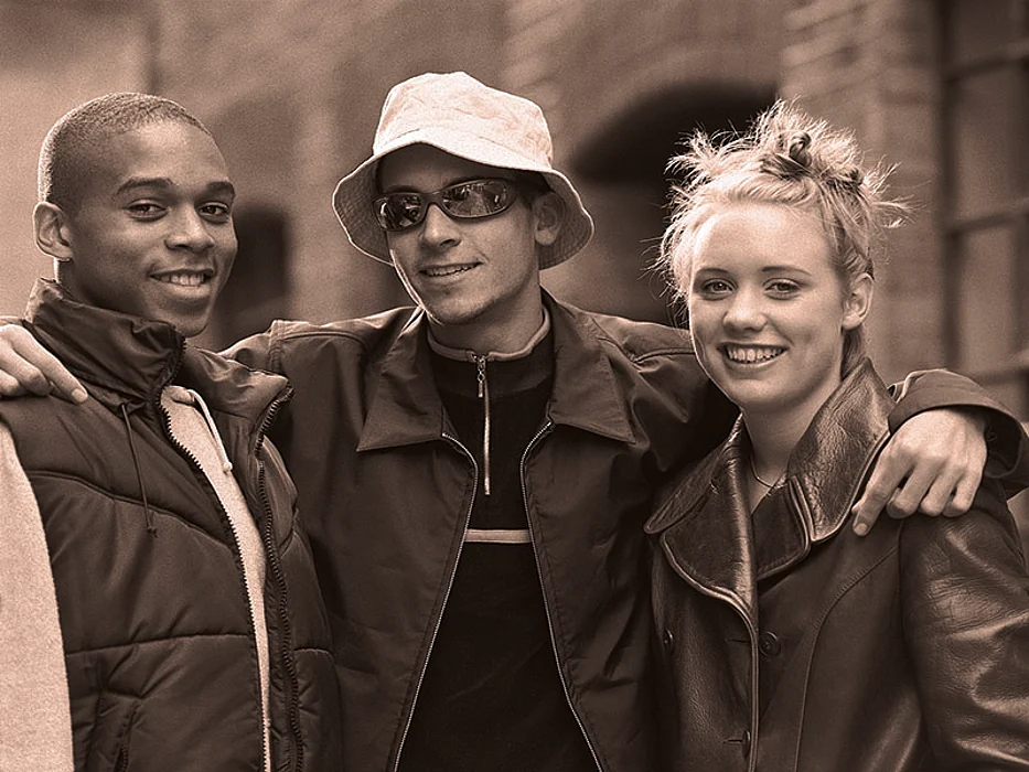 young people smiling