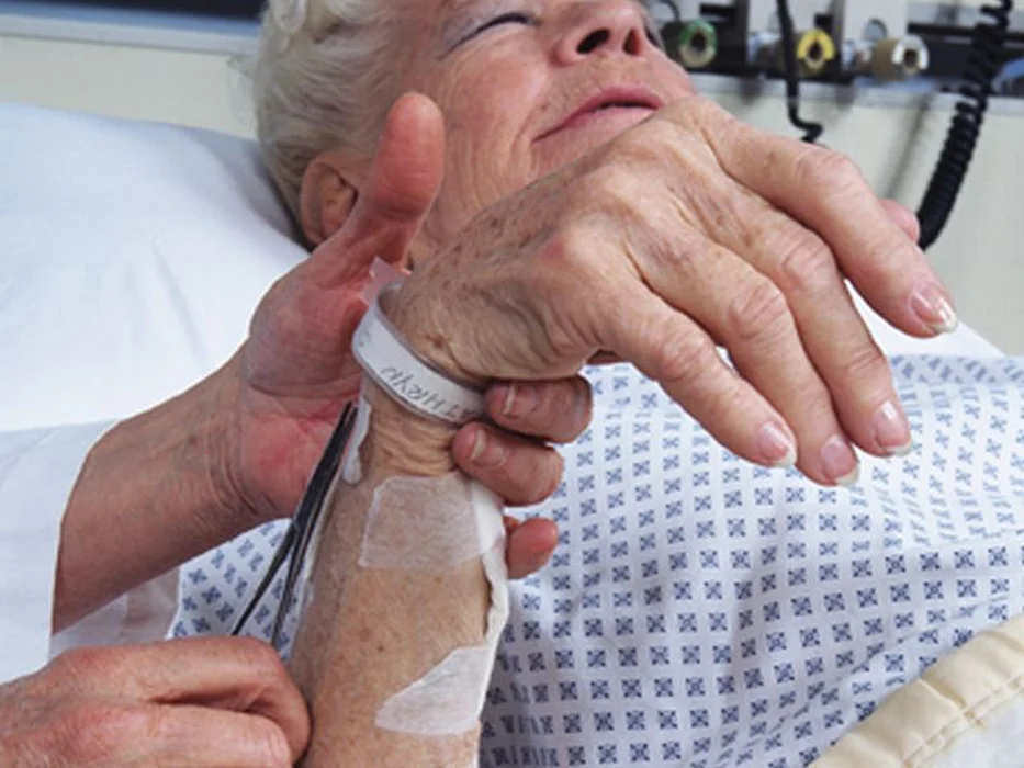 elderly hospital patient