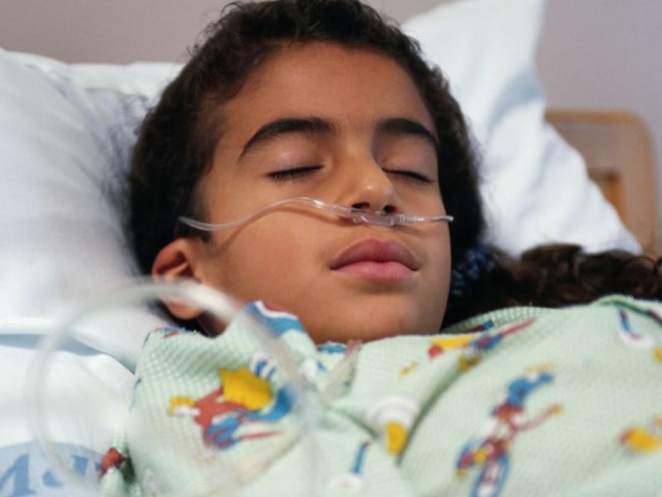 a child in a hospital