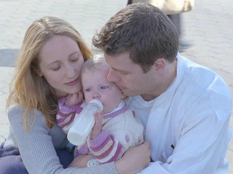 couple with a baby