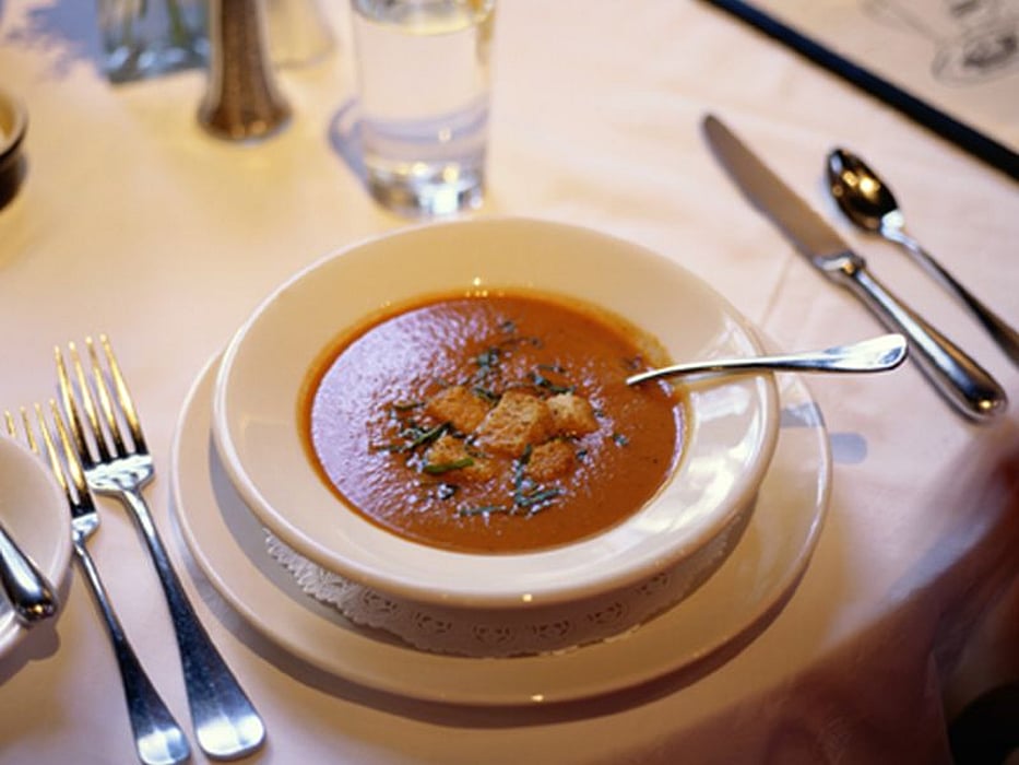 soup in a plate