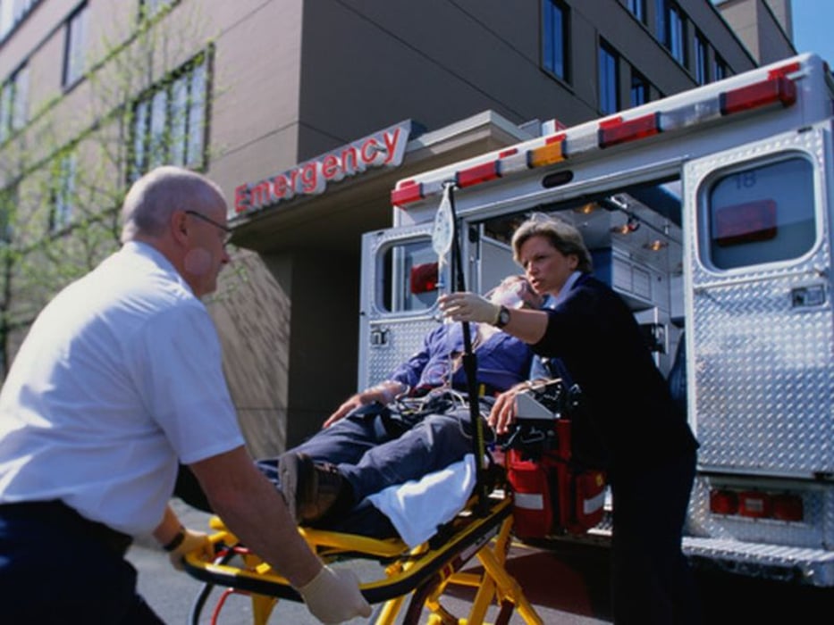 patient entering ambulance