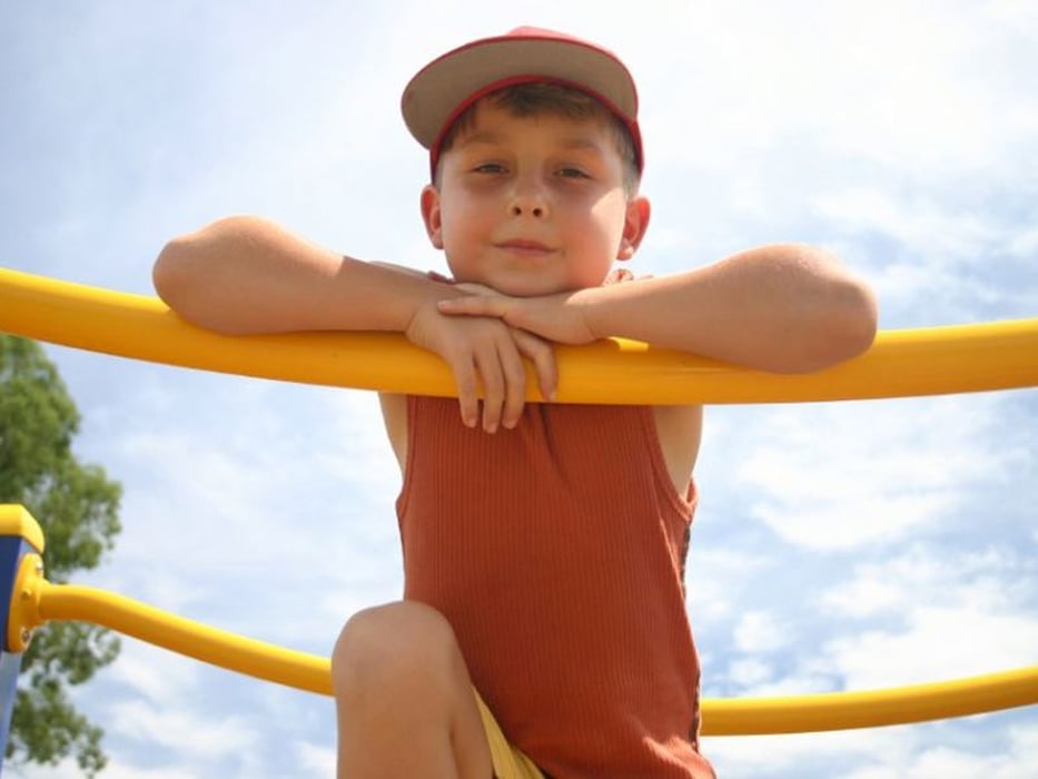 a boy on a playground