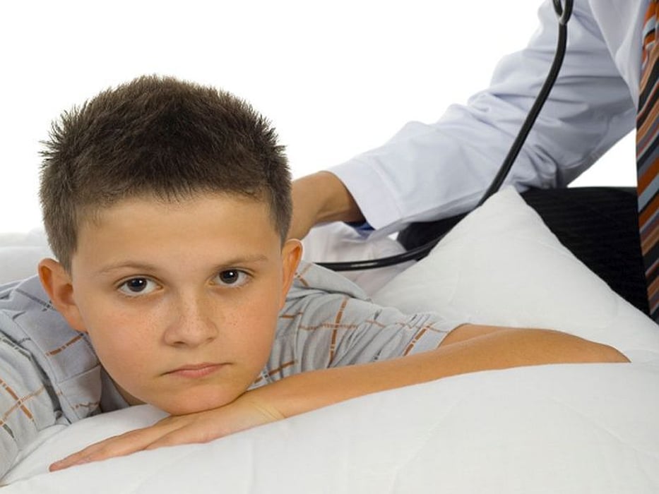 boy being examined