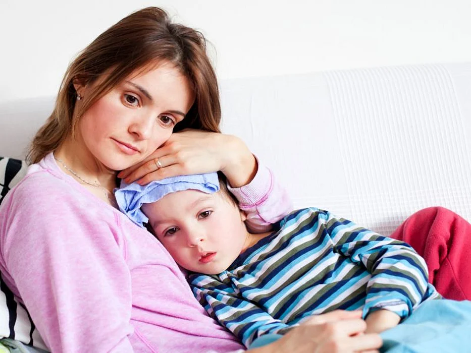 mother and sick son