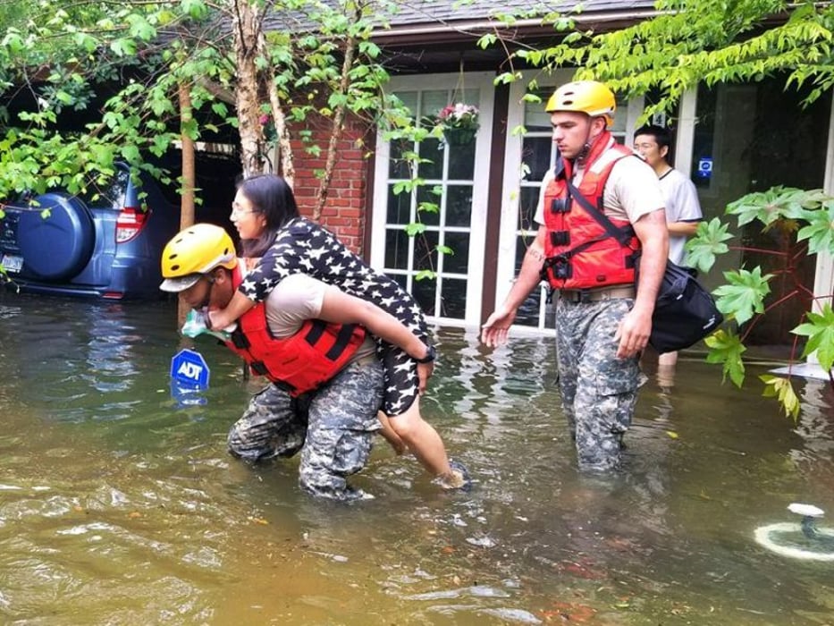 national guard rescues Houston resident
