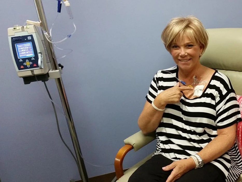 Joan undergoing chemo