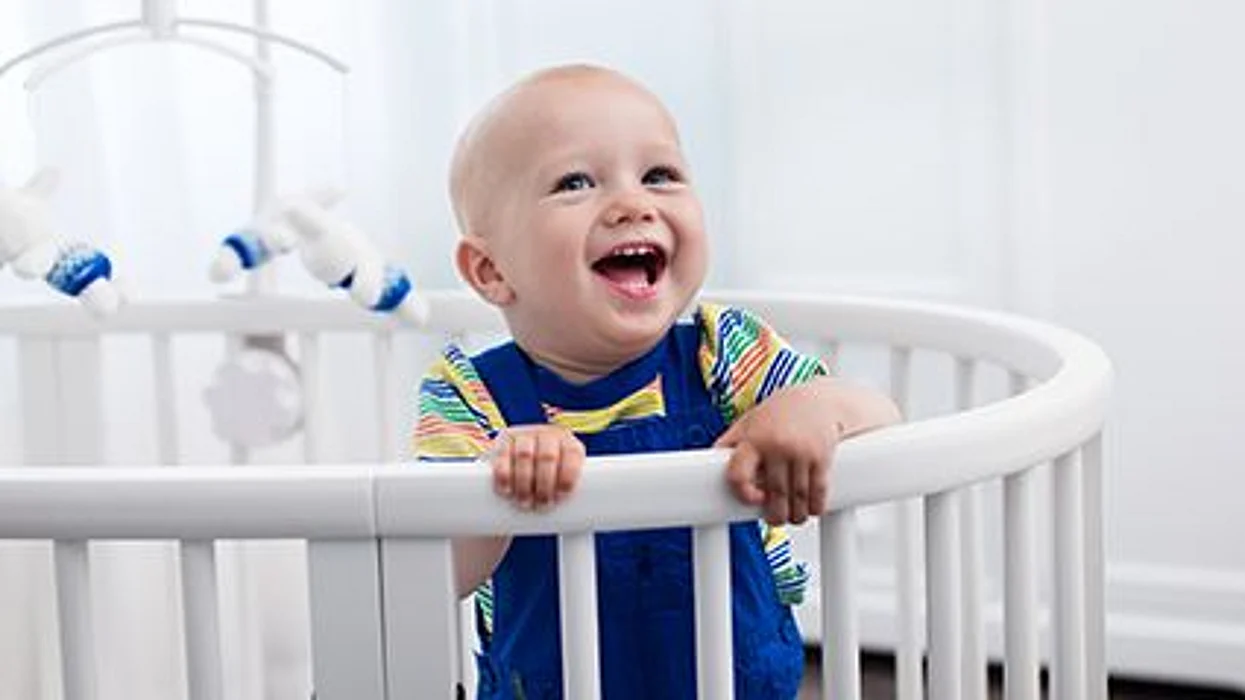 baby in a crib