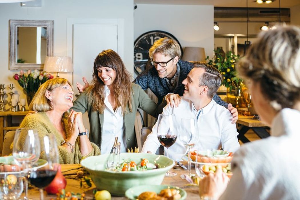 family at the table enjoying time together