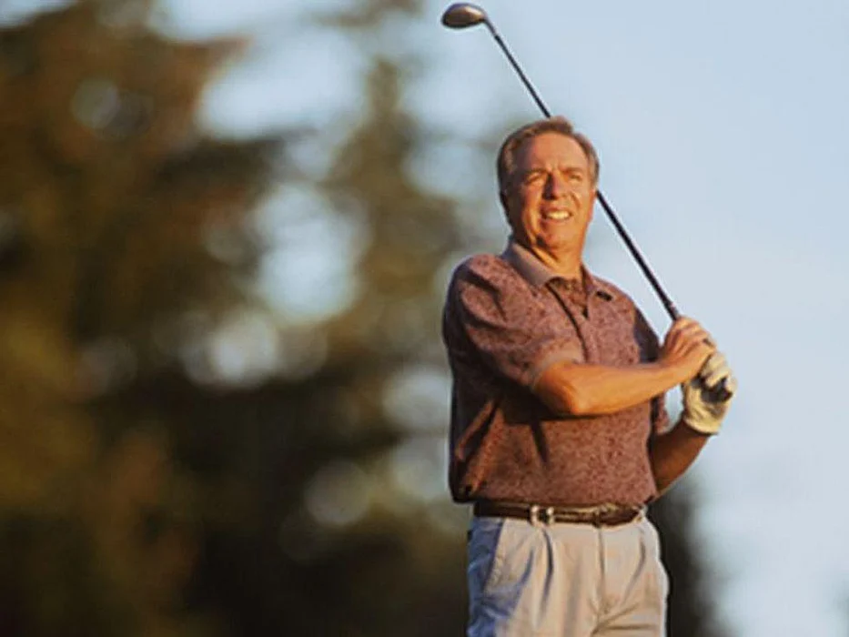 man playing golf