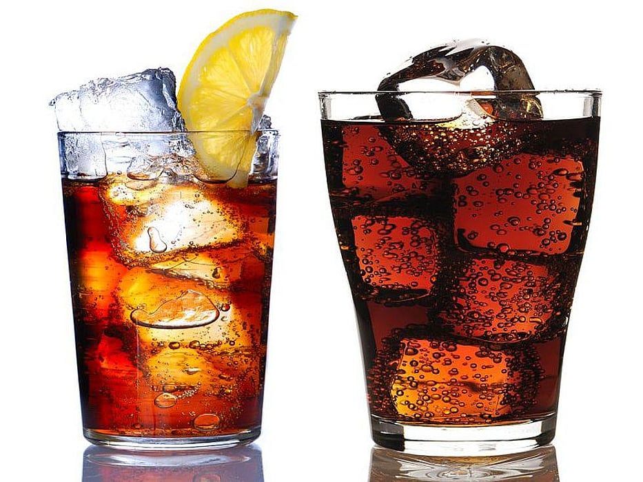 glasses of soda