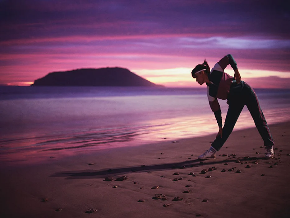 woman exercising stretching