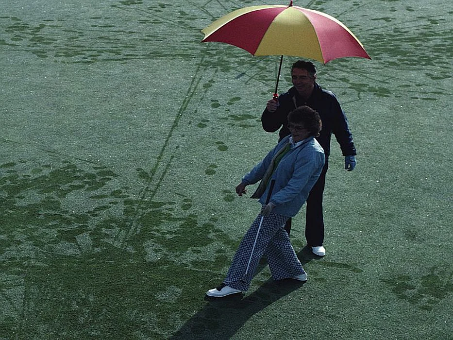 walking in the rain