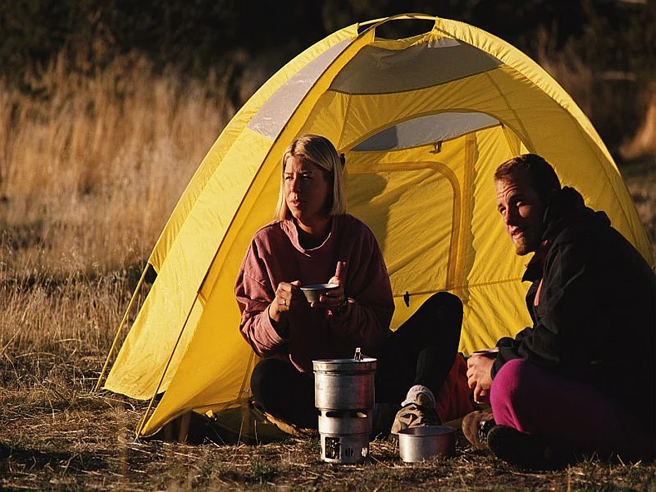 couple camping