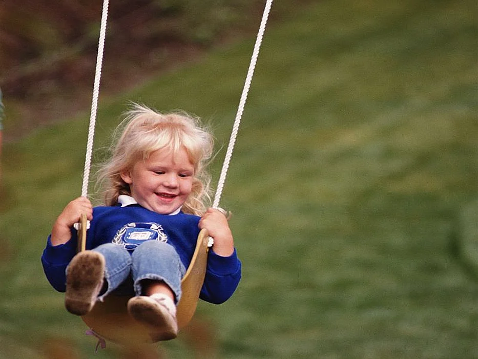 a girl on the swing