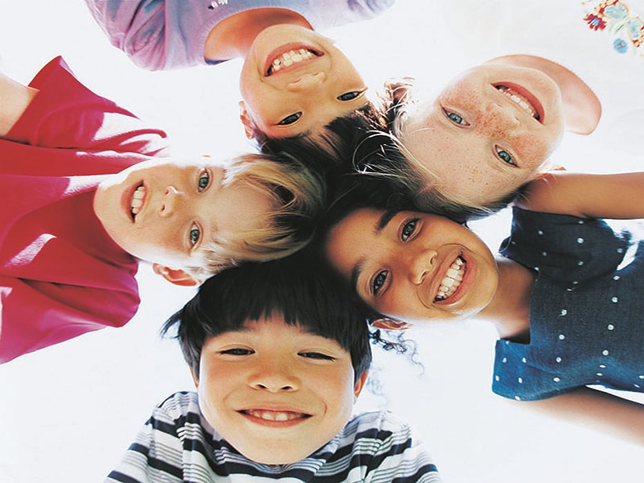 group of kids smiling