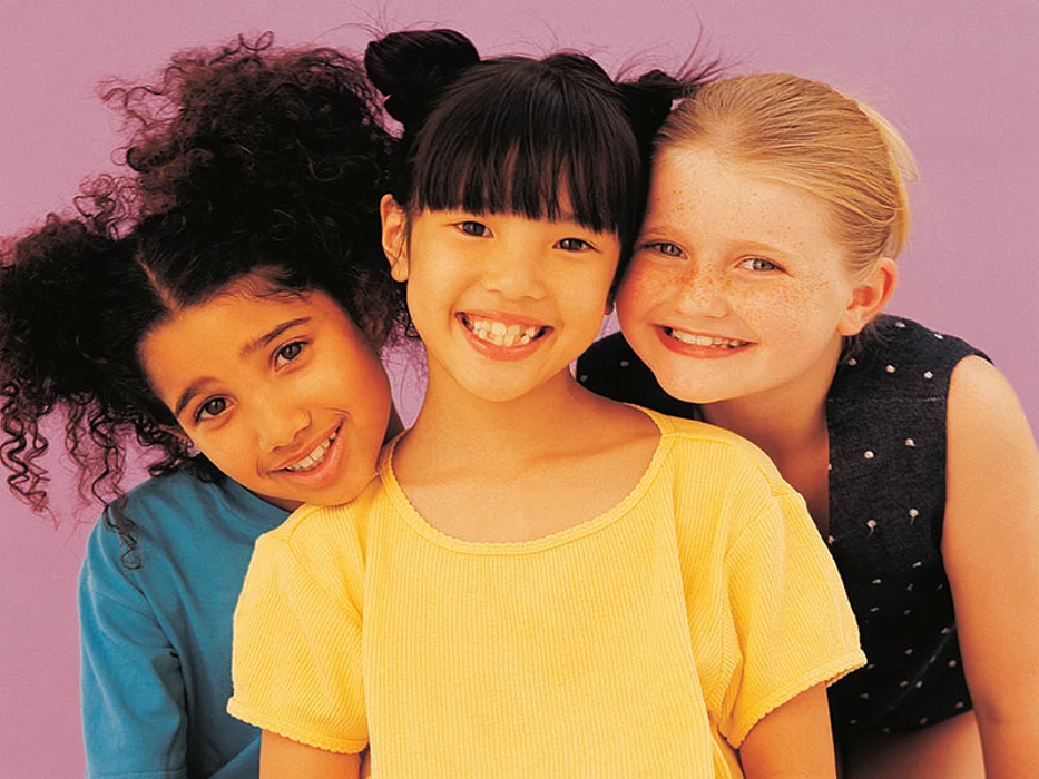 girls smiling