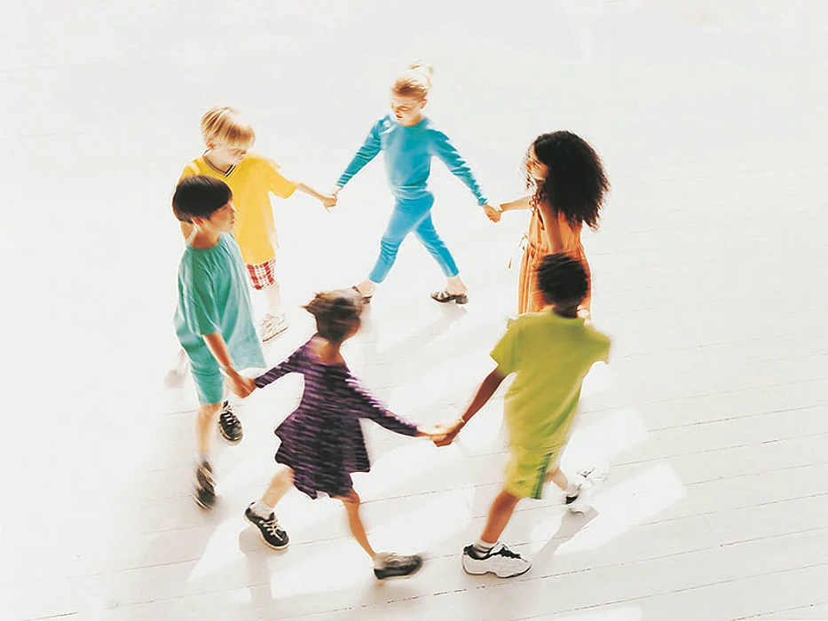group of kids in a circle