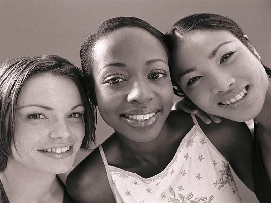 teen girls smiling