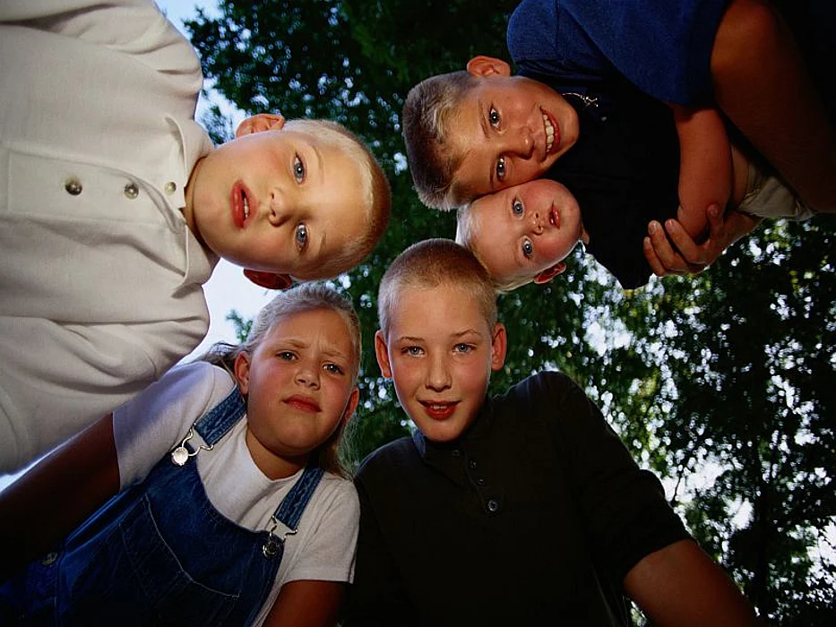 a group of children