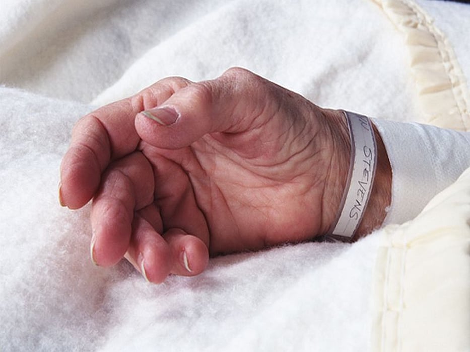 elderly hospital patient