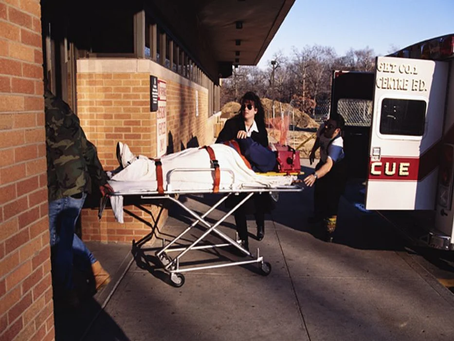 patient on a stretcher
