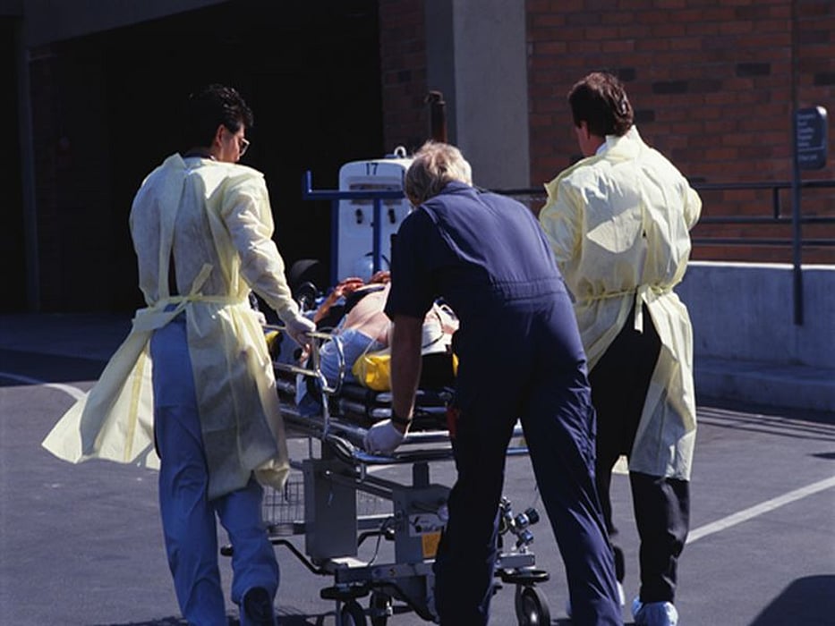patient on a stretcher