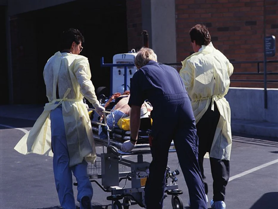 patient on a stretcher
