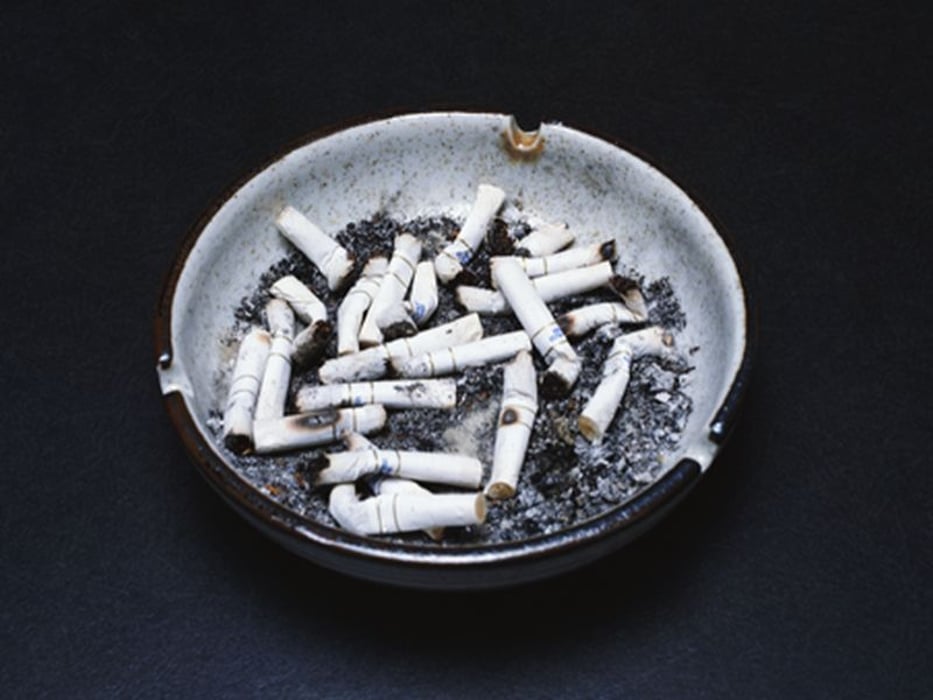 cigarette butts in ashtray