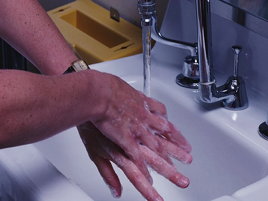 washing hands