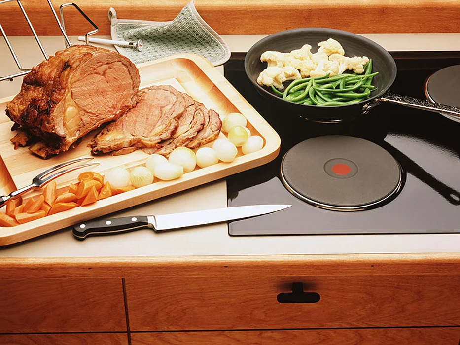 food on a stove