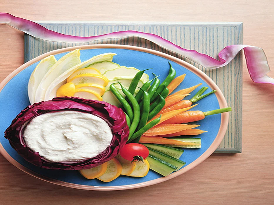 vegetables and dip
