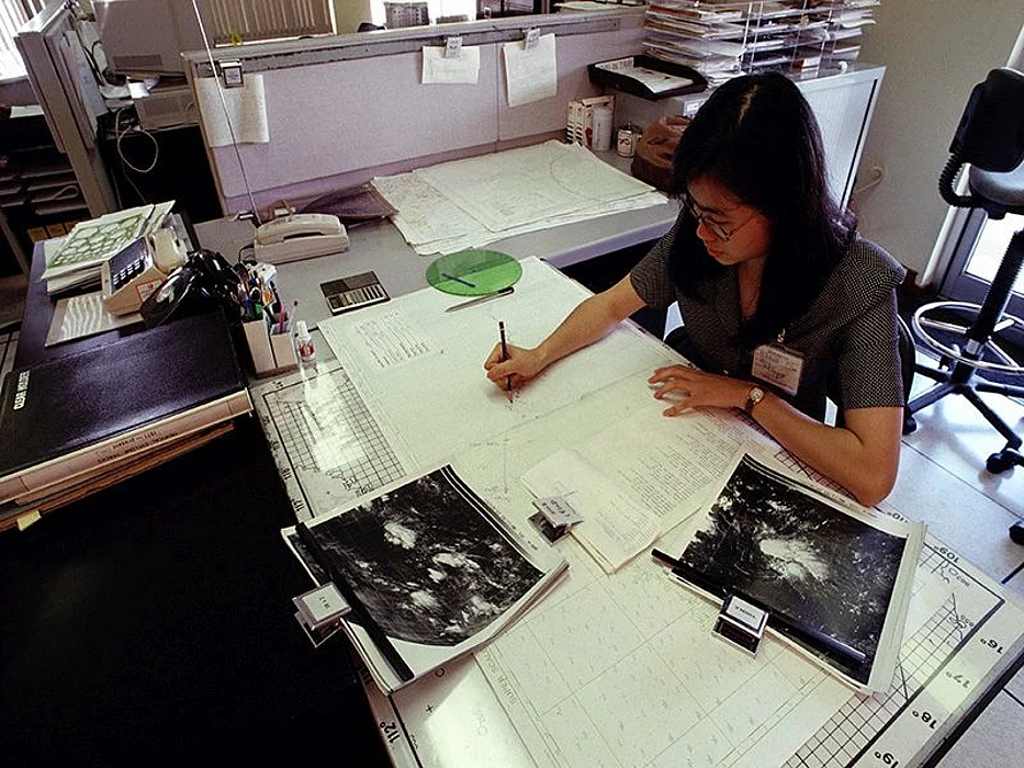 woman working in the office
