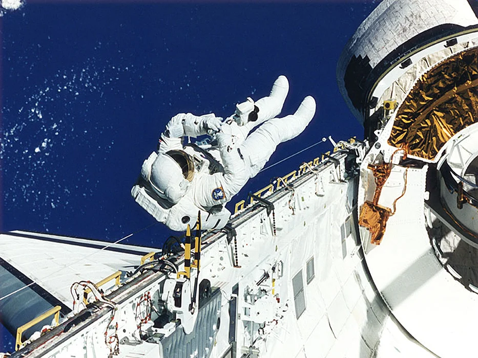 man in space