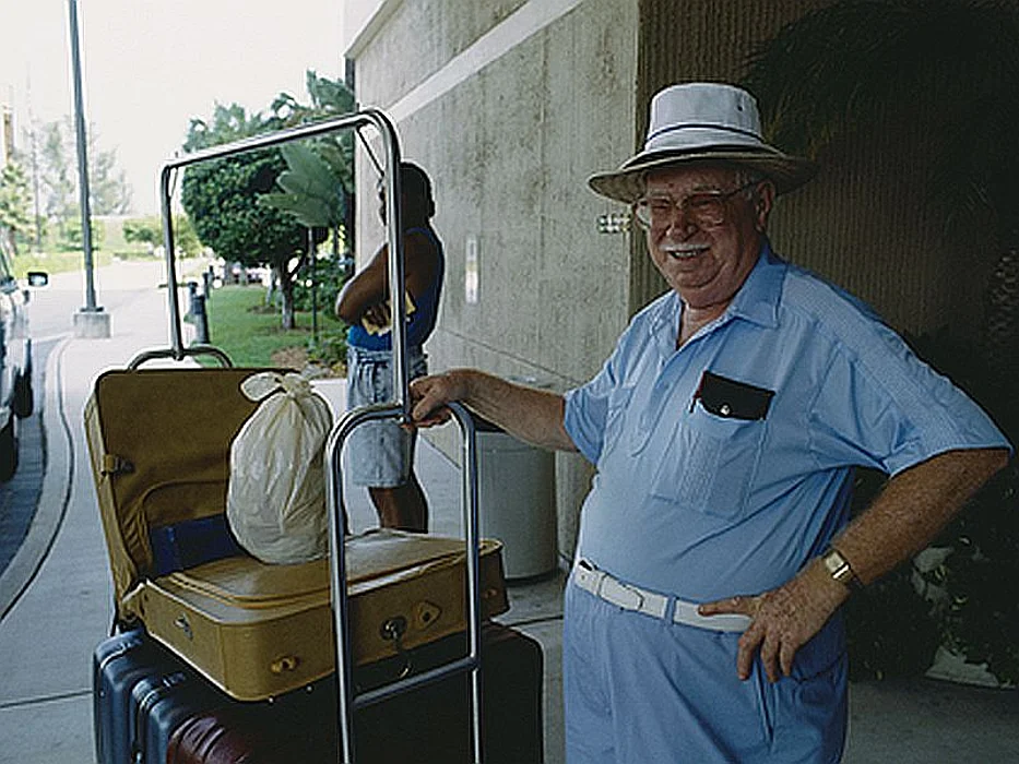 man with suitcases