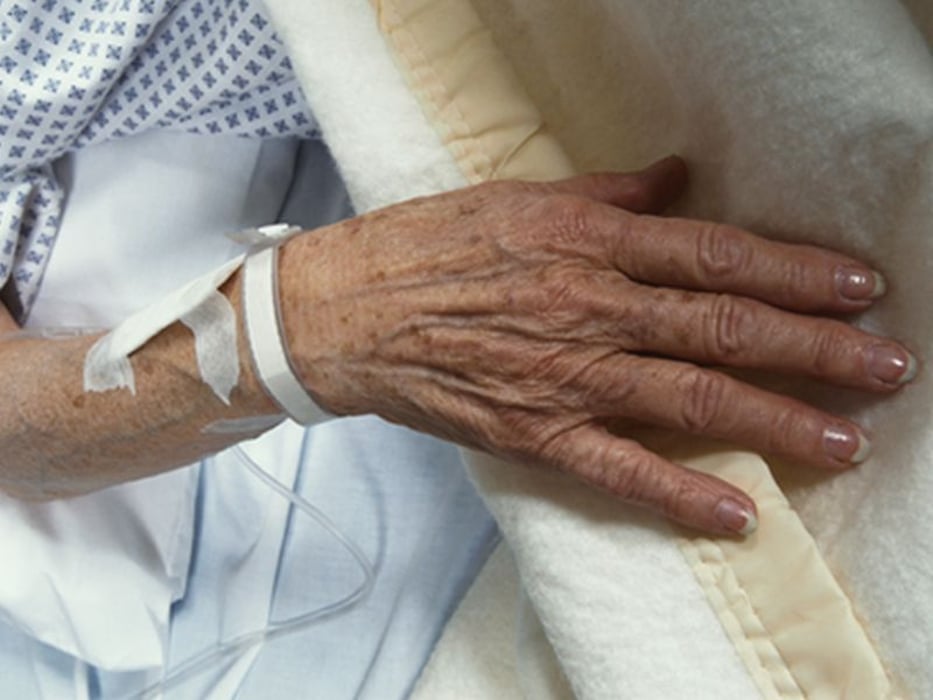 hand of elderly patient