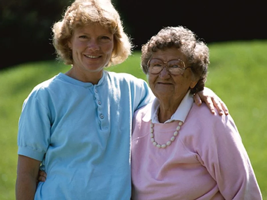 grandmother with daughter