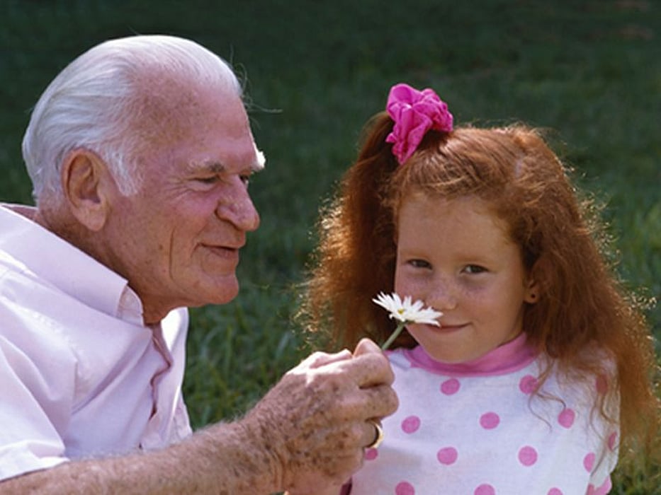 grandfather and granddaughter