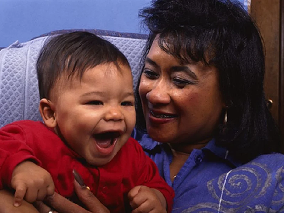 asian grandmother and grandchild