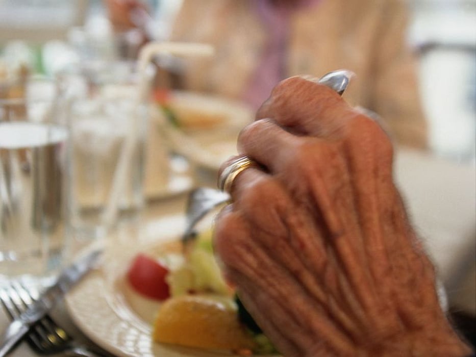 Senior eating