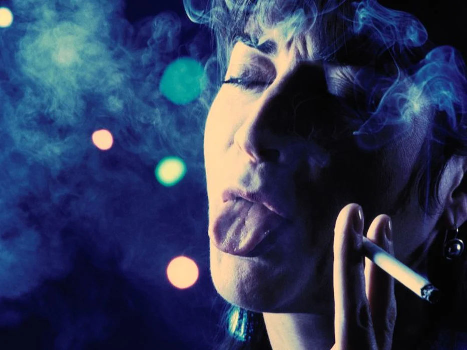 woman smoking