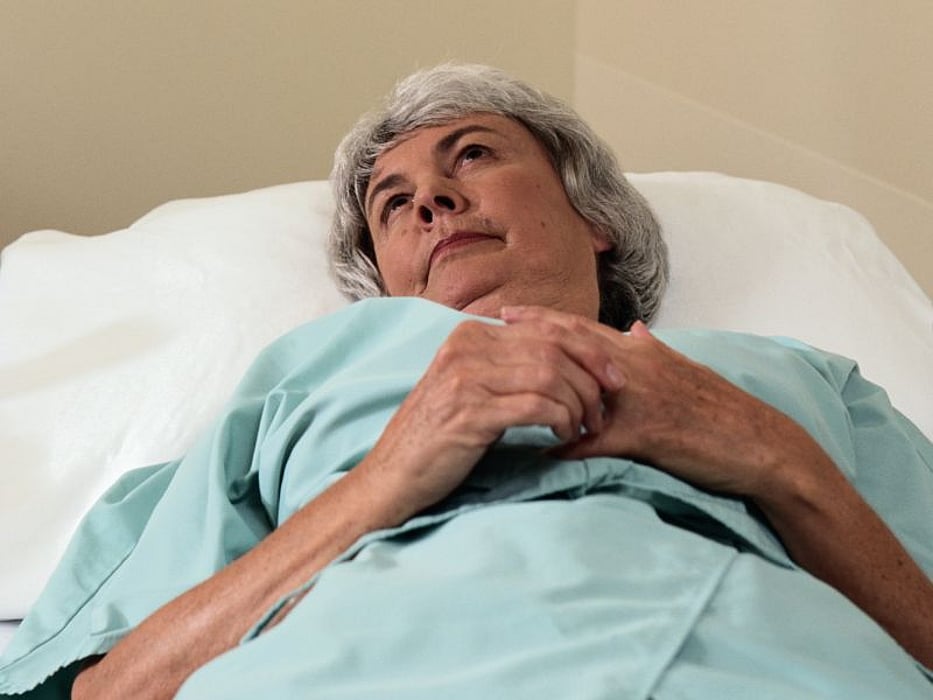 woman patient on a bed