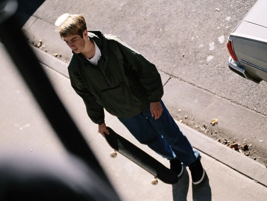 teen with a skateboard