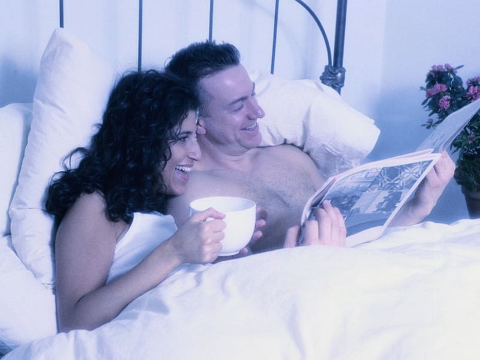 couple in a bed