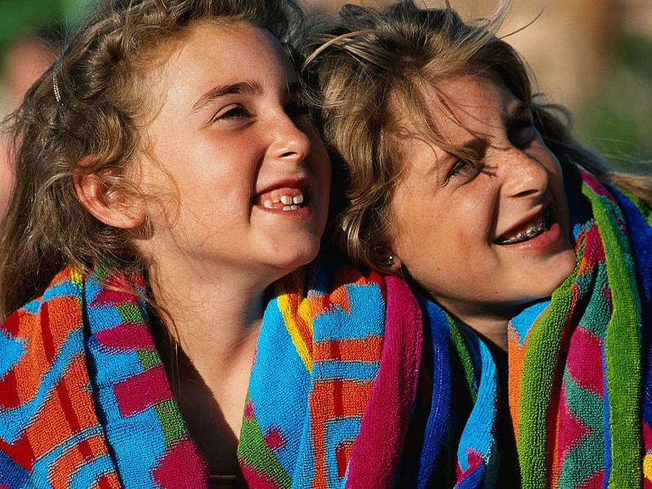 girls smiling
