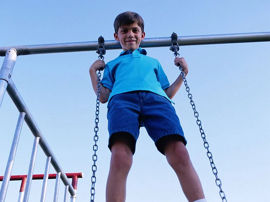 child on a swing