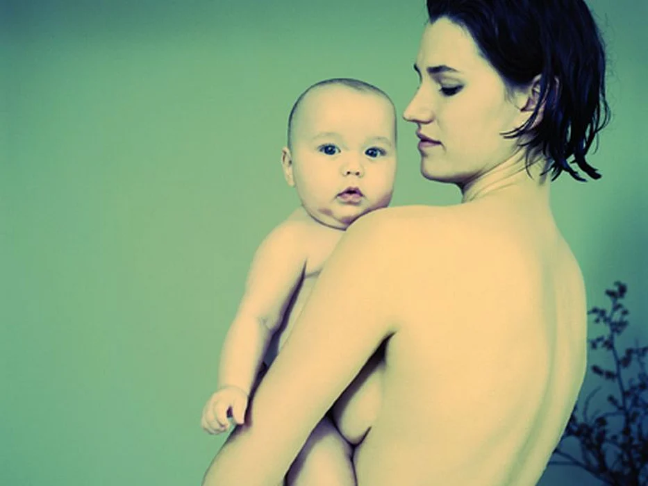 woman with a baby