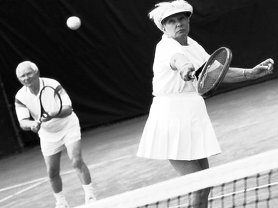 playing tennis